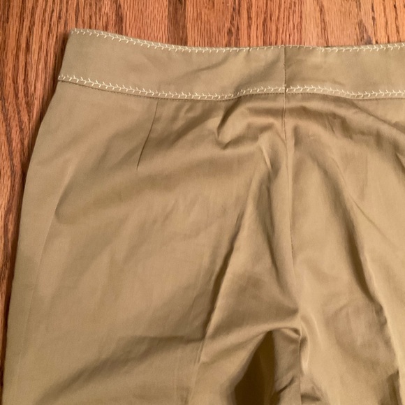St. Emile Trousers with Stitching Detail, Tan, Front Zip, Side Pockets, Sz 4 - Picture 10 of 13